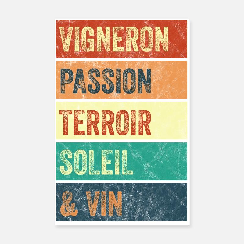 Vigneron Passion Terroir Poster 20 x 30 cm
