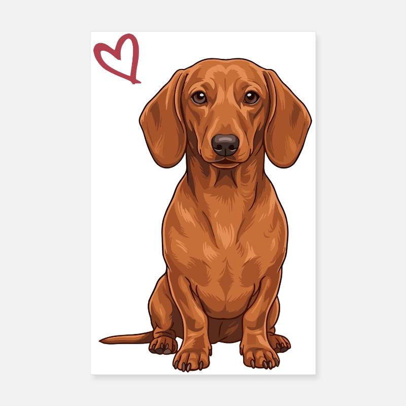 Teckel Poster 20 x 30 cm