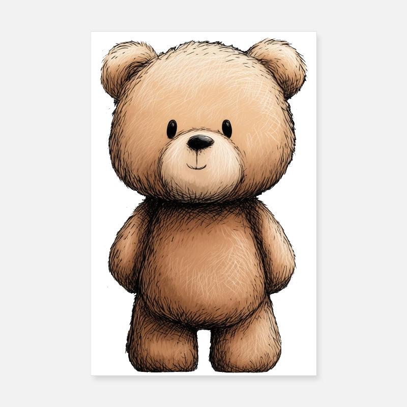 Teddybär, süßes Kind-Teddybär Poster 20x30 cm