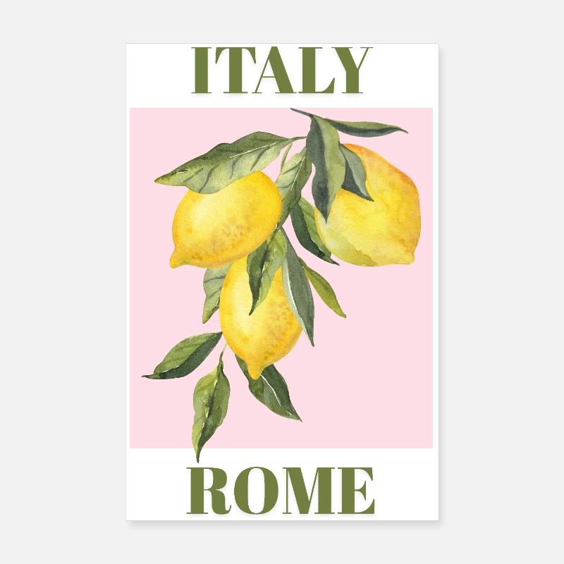 Italie Rome Vacances Plage Citrons Rome Mode Poster 20 x 30 cm