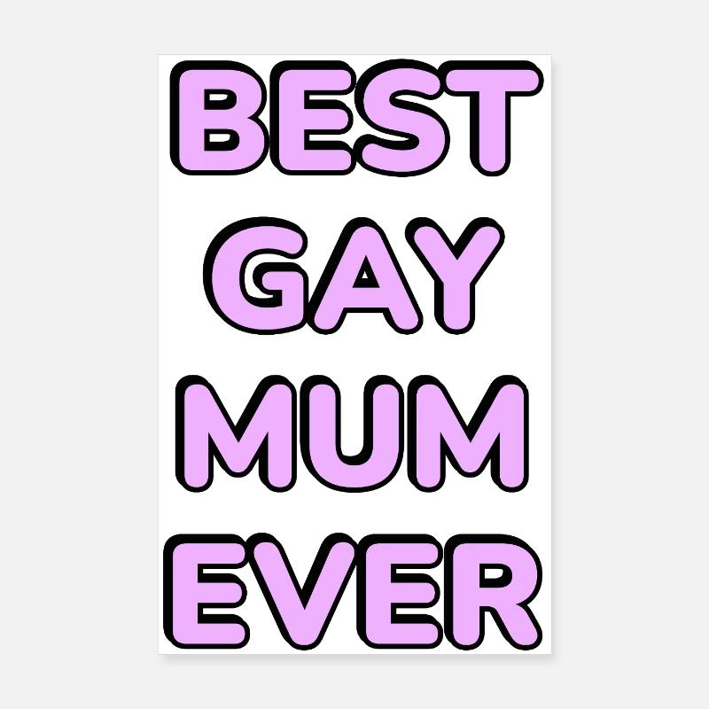 Beste schwule Mutter aller Zeiten Pink Text Poster 20x30 cm