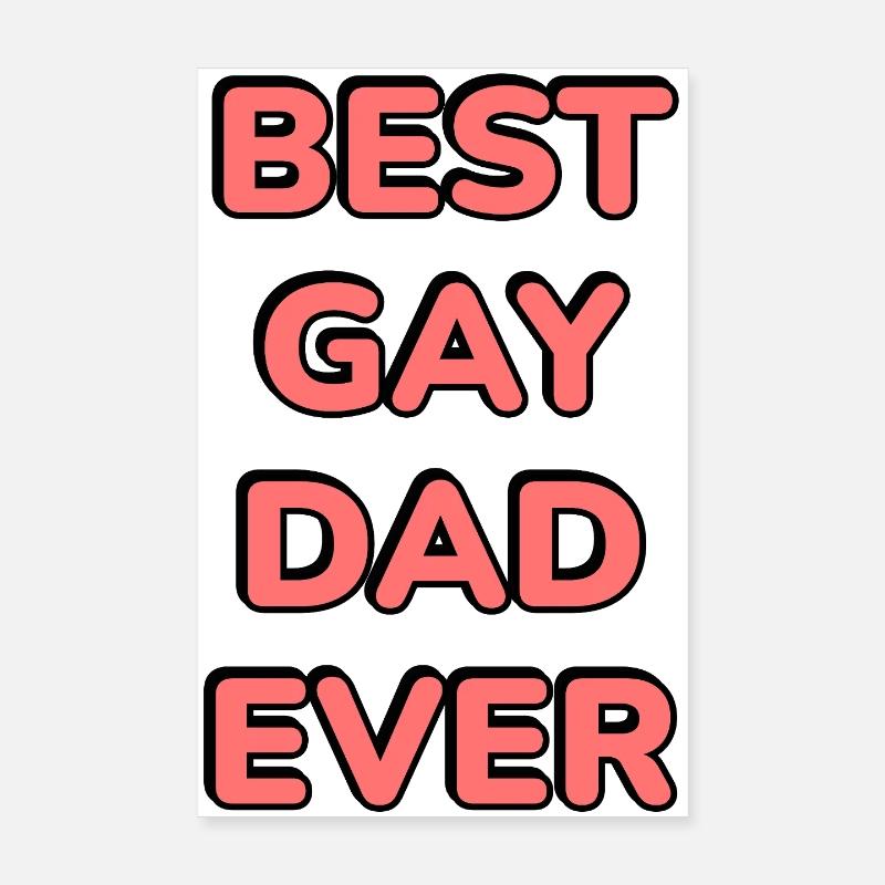 Bester schwuler Vater aller Zeiten Typografie Tee LGBT Pride Poster 20x30 cm