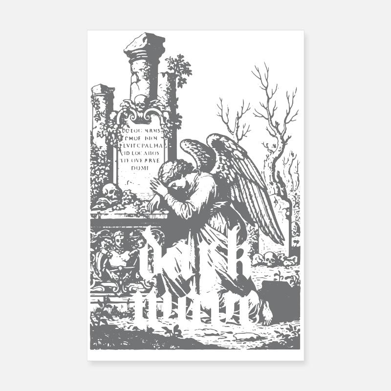 Dark Wave Friedhofs-Rabe Poster 20x30 cm