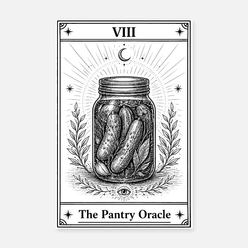 Oracle d’alimentation | Cuisine d’humour de tarot Poster 20 x 30 cm