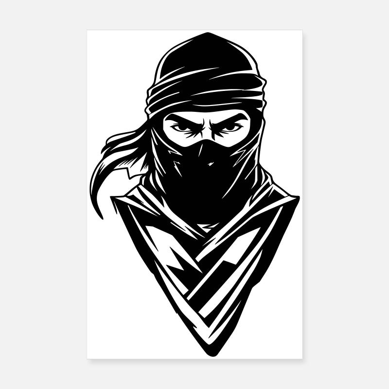 Ninja - Face Poster 8" x 12" (20x30 cm)