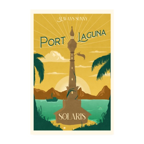 Port Laguna Vintage Travel Poster - Poster 20x30 cm