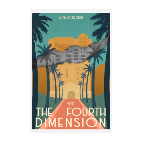 Fourth Dimension Vintage Travel Poster - Poster 20x30 cm