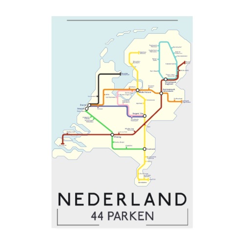 Park-subway Netherlands Poster - Poster 20x30 cm