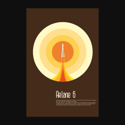 Ariane 6 solar yellow version by ItArtWork - Poster 8 x 12 (20x30 cm)