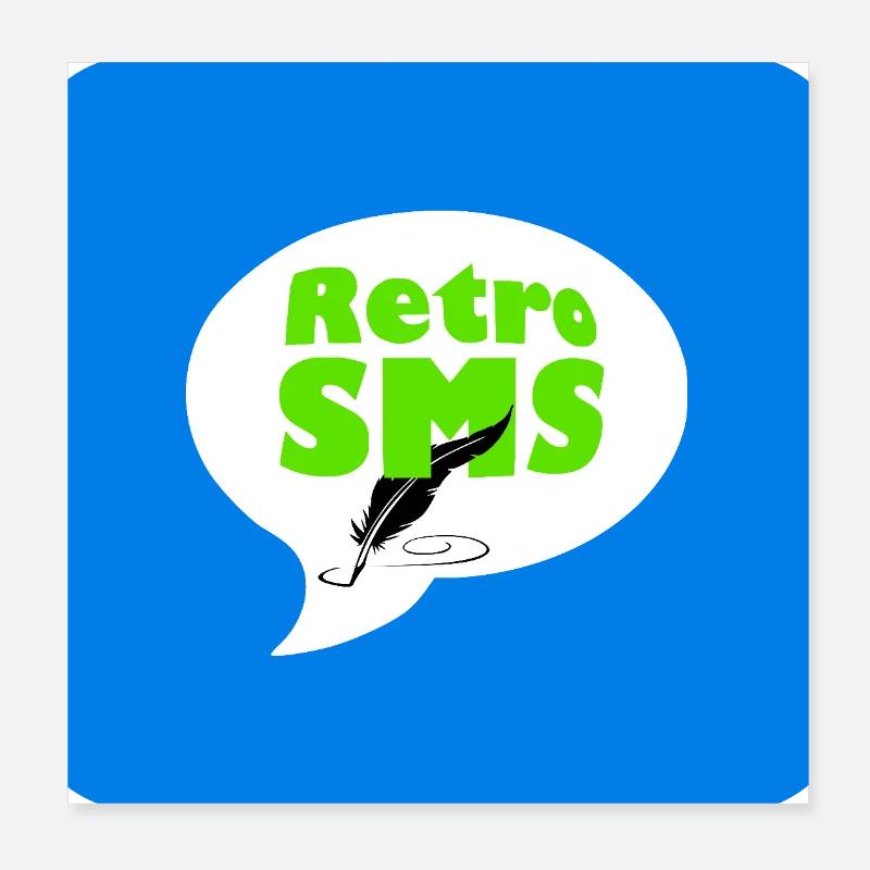 Rétro SMS Poster 20 x 20 cm