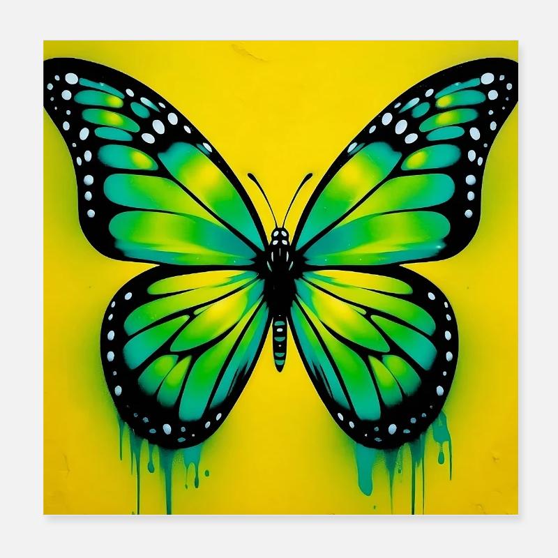 Schmetterling Poster 20x20 cm