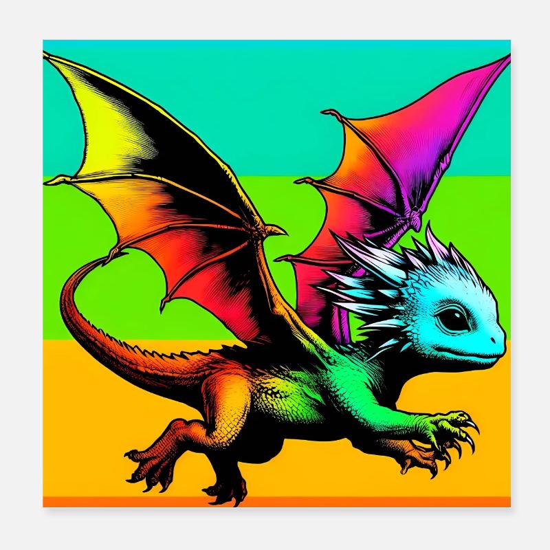dragon Poster 20 x 20 cm