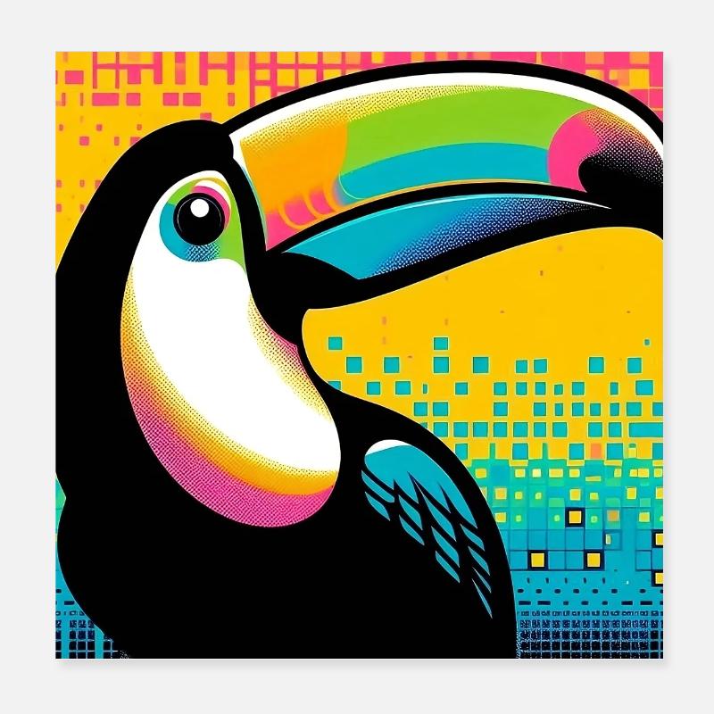 toucan Poster 8" x 8" (20x20 cm)
