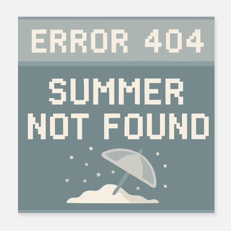 404 – L’été introuvable Poster 20 x 20 cm