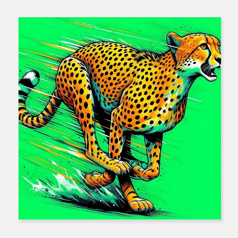 Gepard Poster 20x20 cm