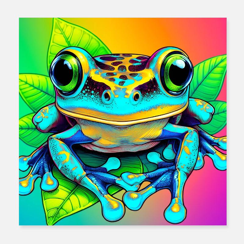 frog Poster 8" x 8" (20x20 cm)