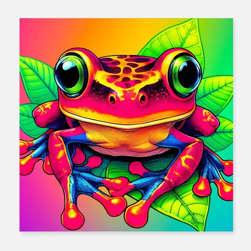 Frosch Poster 20x20 cm