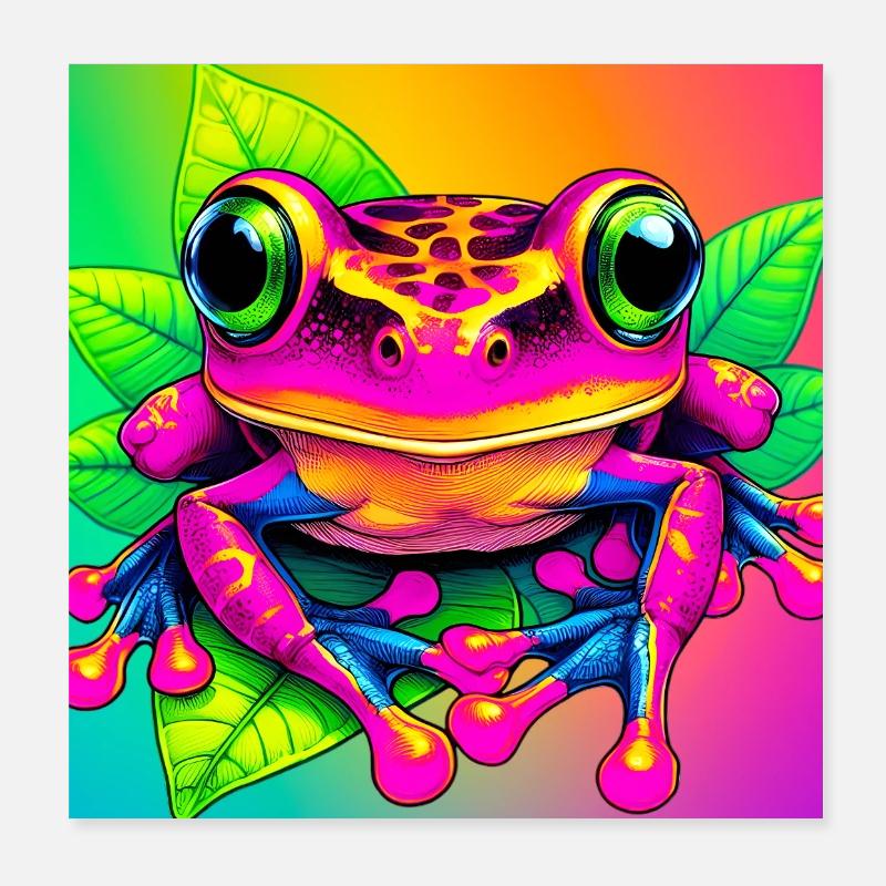 Frosch Poster 20x20 cm
