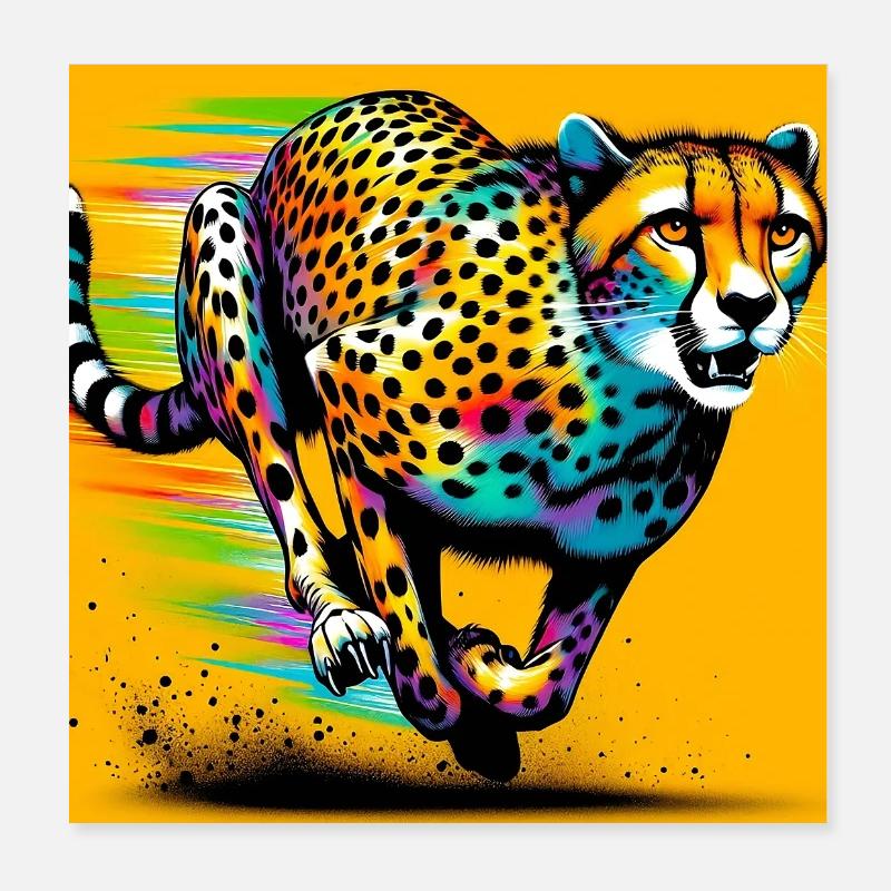 guépard Poster 20 x 20 cm