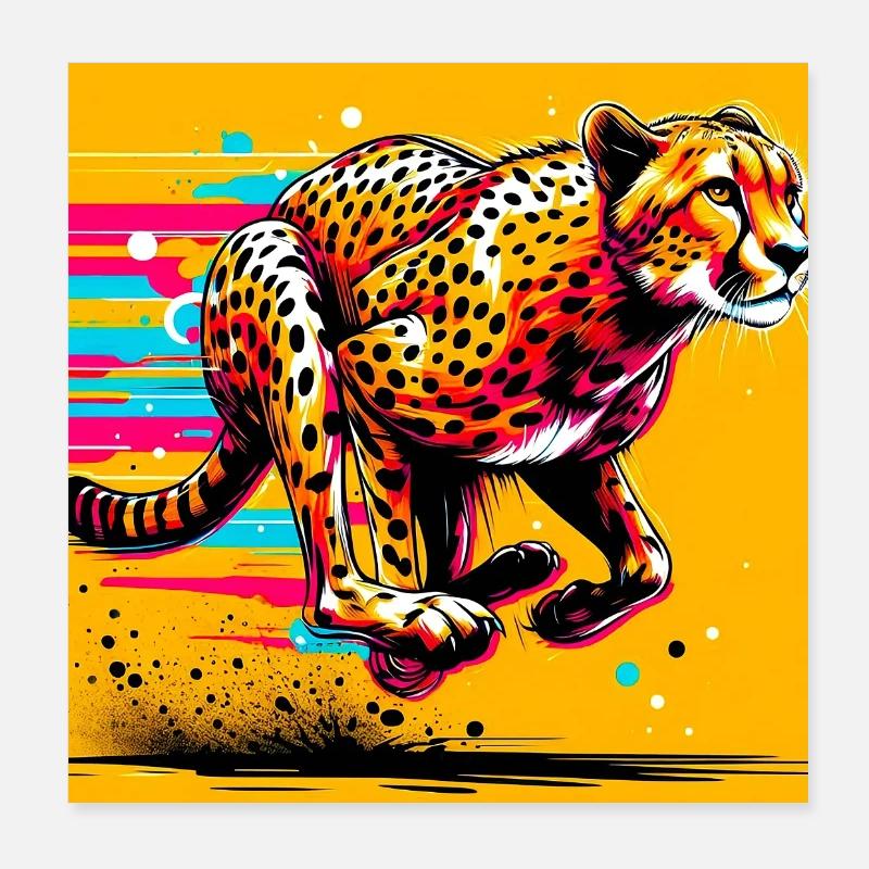 guépard Poster 20 x 20 cm