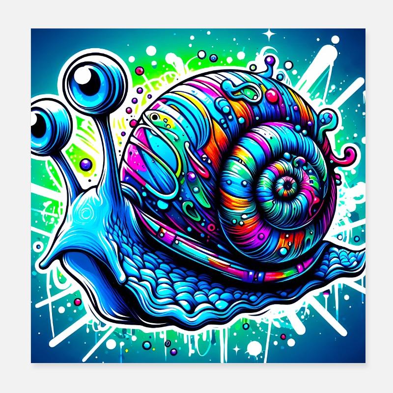 Escargot Poster 20 x 20 cm
