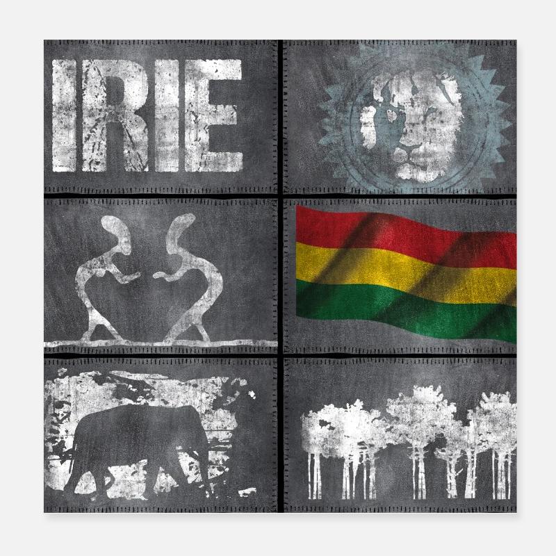Reggae Kulturmix Poster 20x20 cm