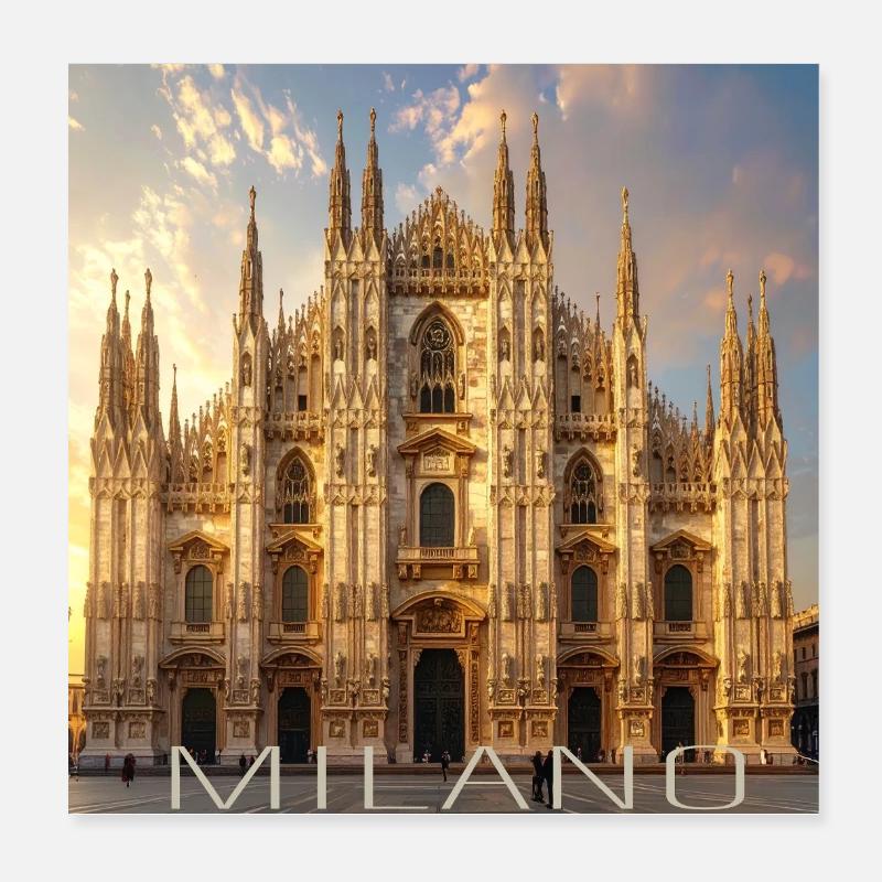 Milan, Milano, Duomo Poster 20 x 20 cm