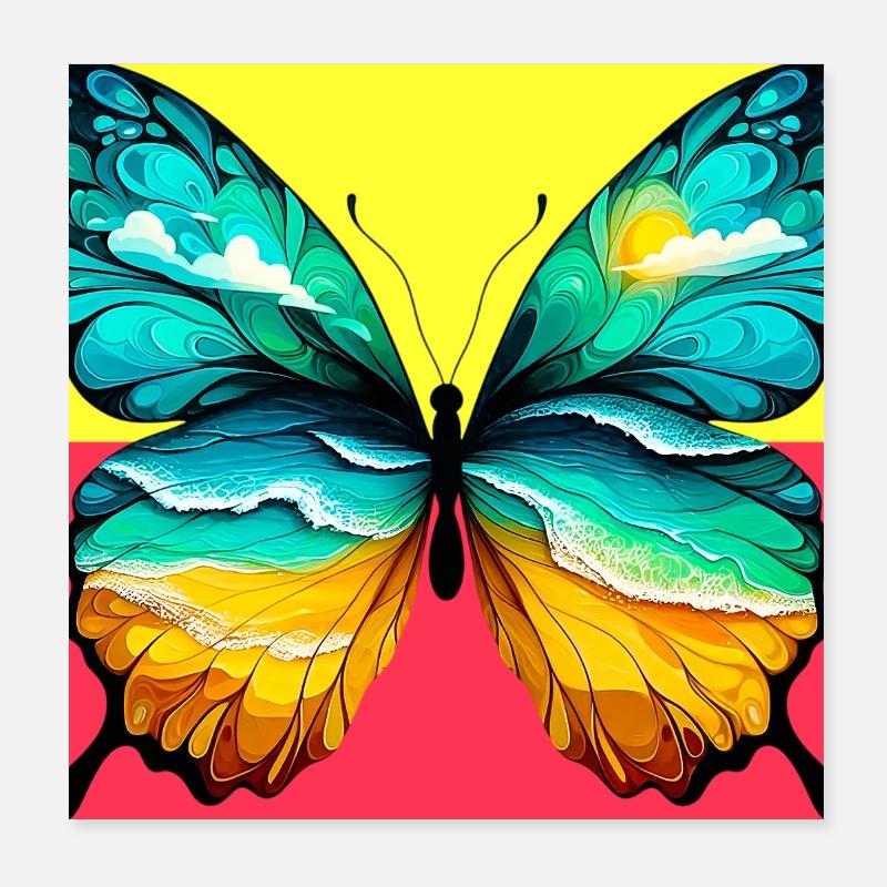 Schmetterling Poster 20x20 cm