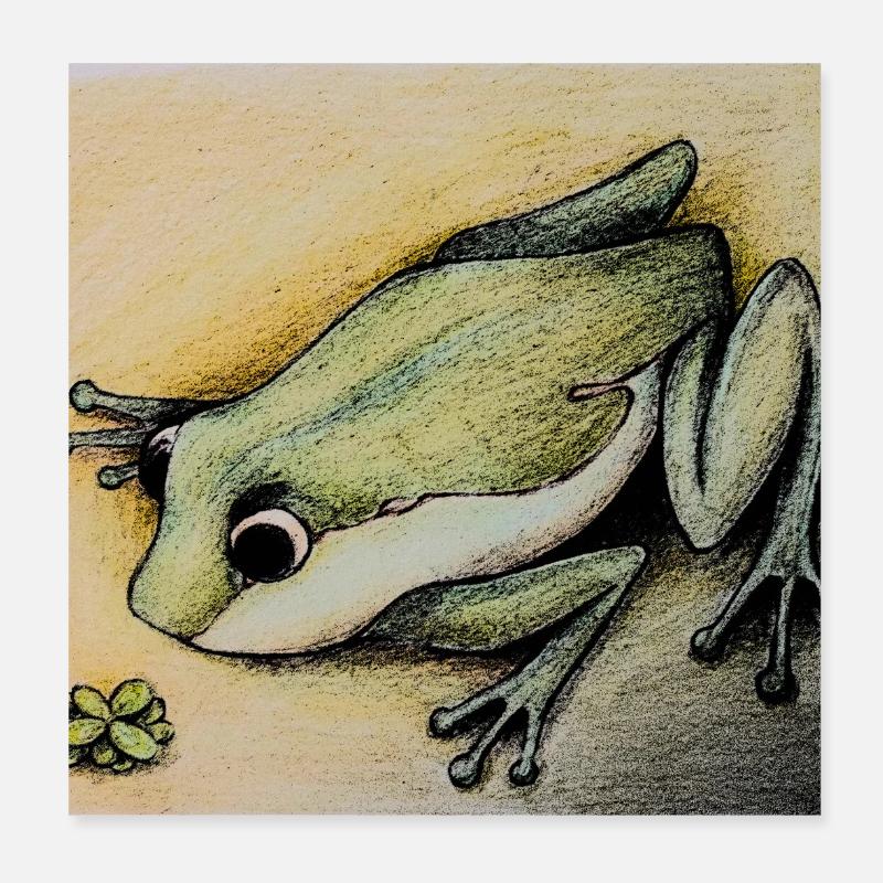 frog Poster 20x20 cm