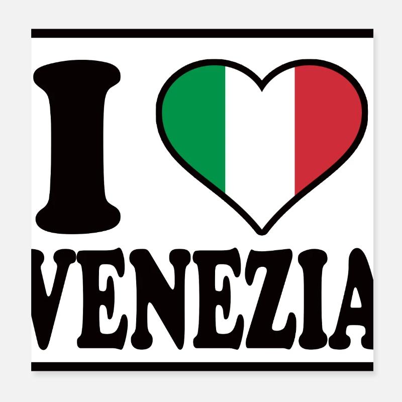 Ich liebe Venedig Poster 20x20 cm