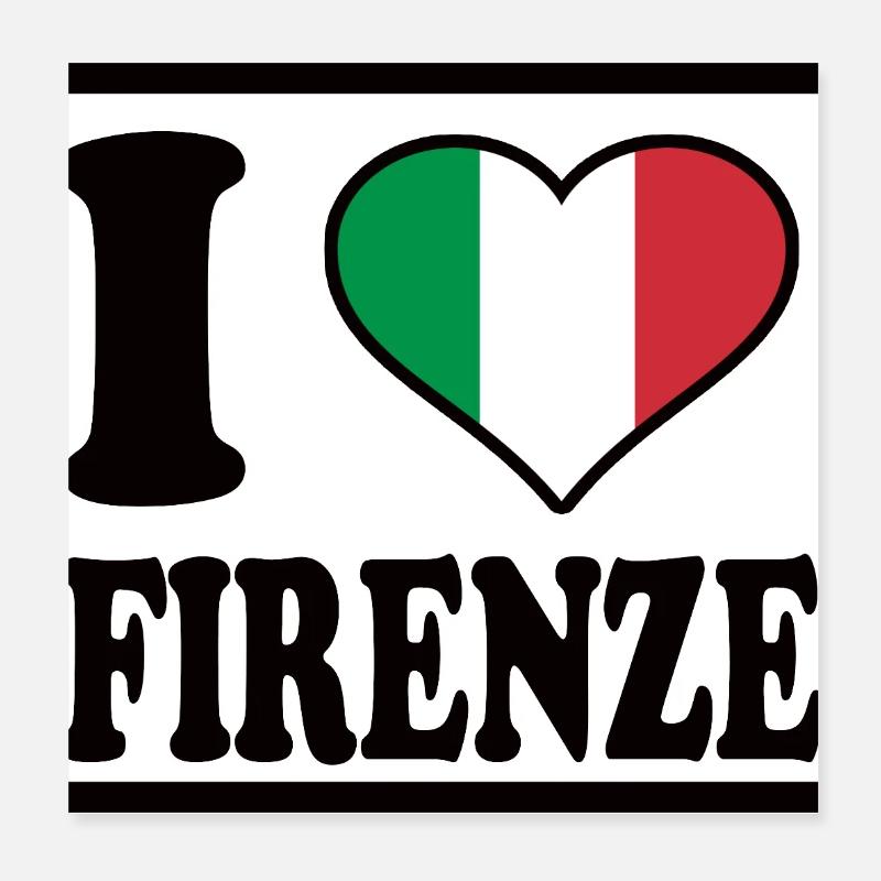Ich liebe Florenz, Firenze Poster 20x20 cm