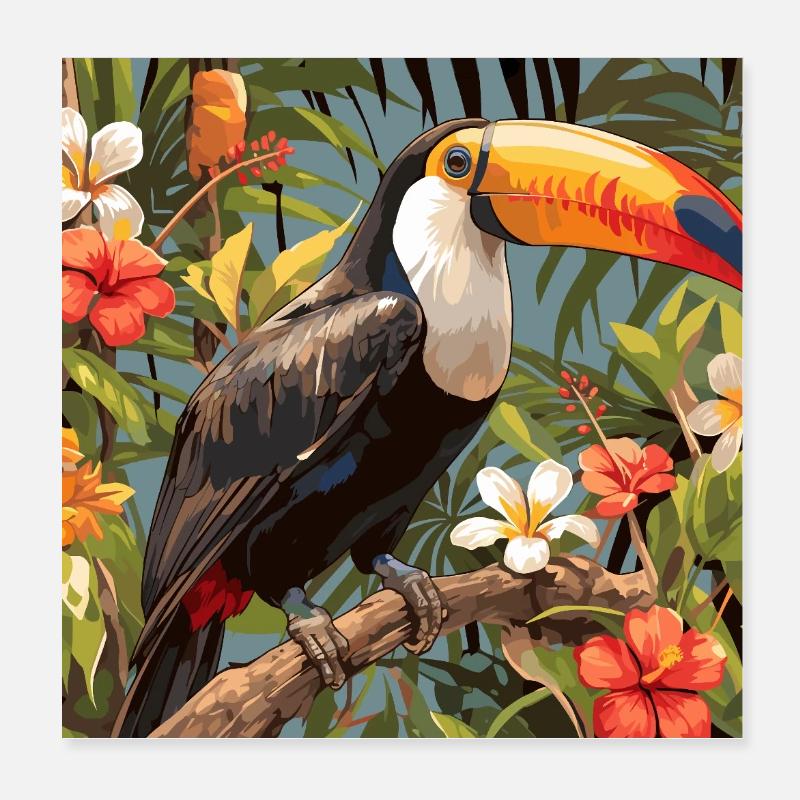 Tukane Tukan Poster 20x20 cm