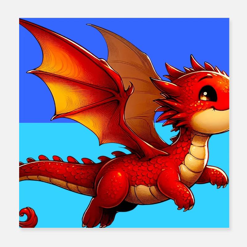dragon Poster 20 x 20 cm