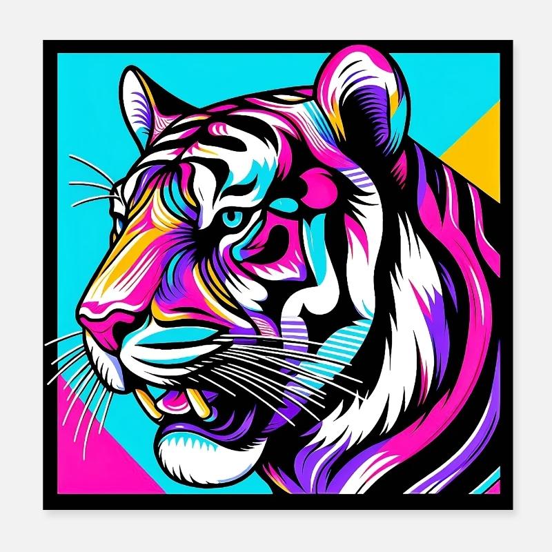 Tiger Poster 8" x 8" (20x20 cm)