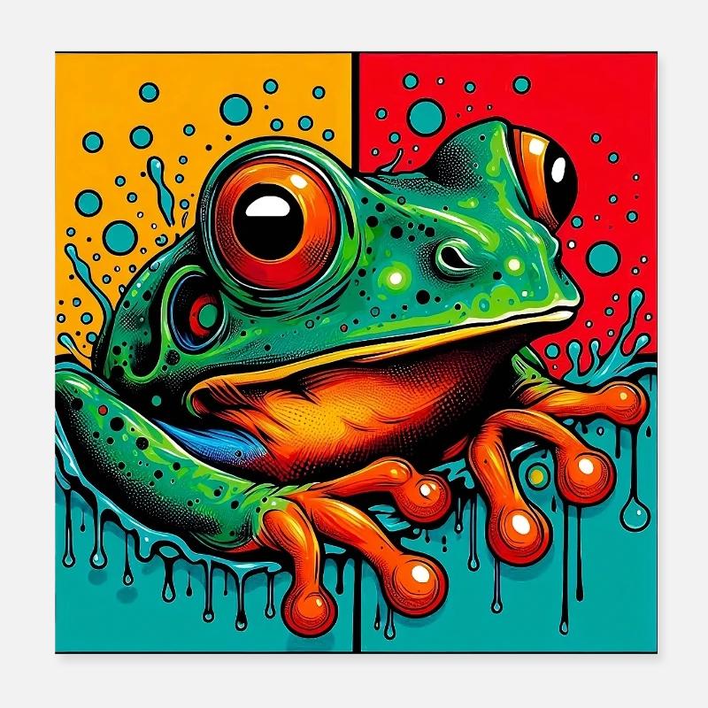 Frosch Poster 20x20 cm