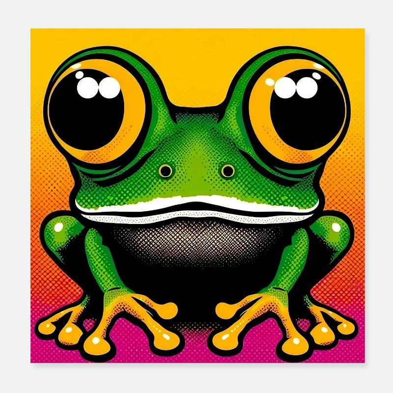 Frosch Poster 20x20 cm