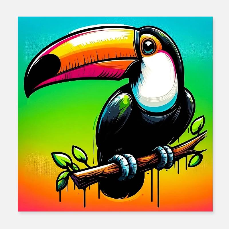 toucan Poster 20 x 20 cm