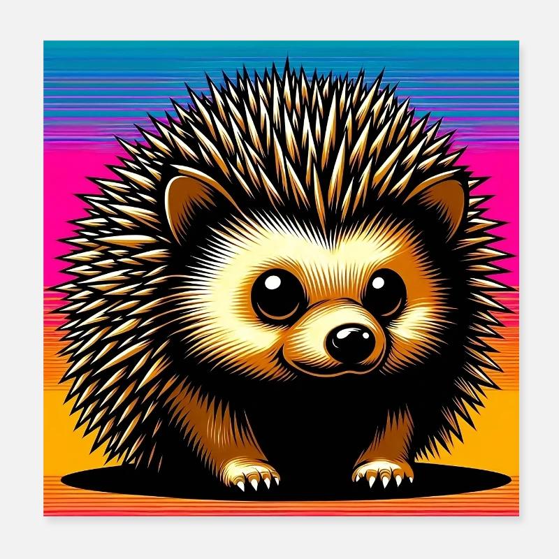 Igel Poster 20x20 cm