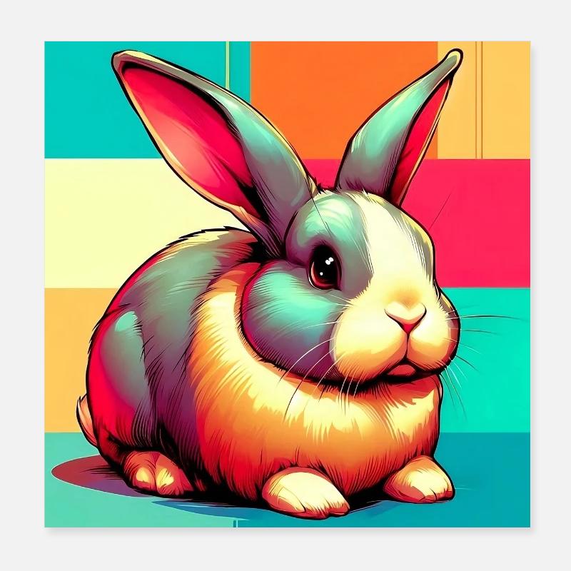 lapin Poster 20 x 20 cm