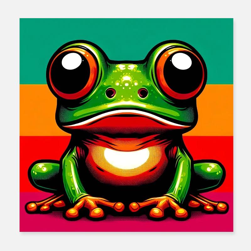 Frosch Poster 20x20 cm