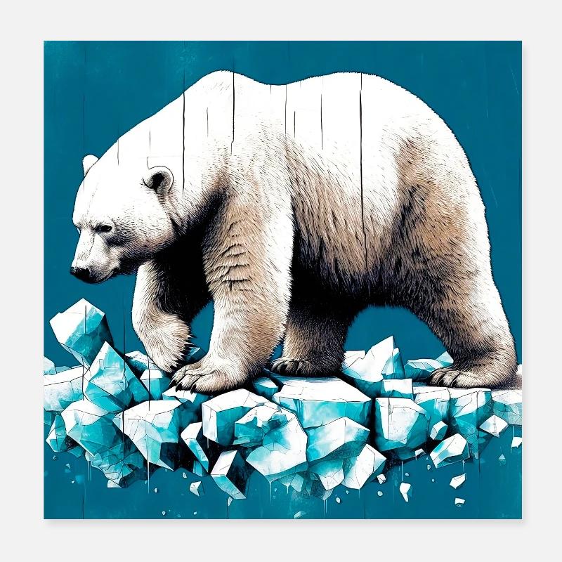 polar bear Poster 8" x 8" (20x20 cm)