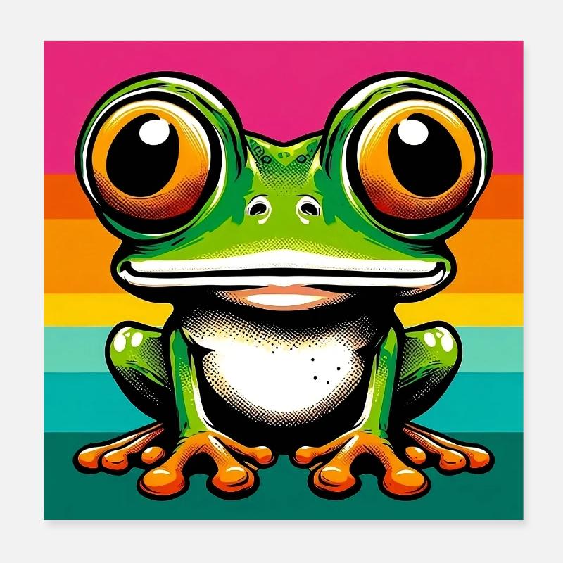 grenouille Poster 20 x 20 cm
