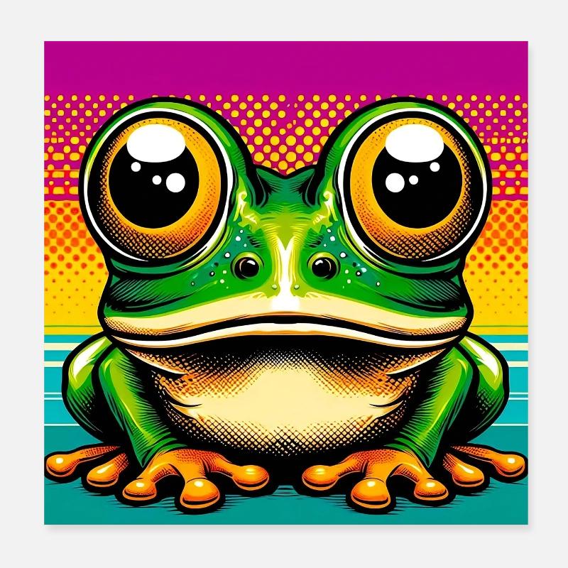 Frosch Poster 20x20 cm