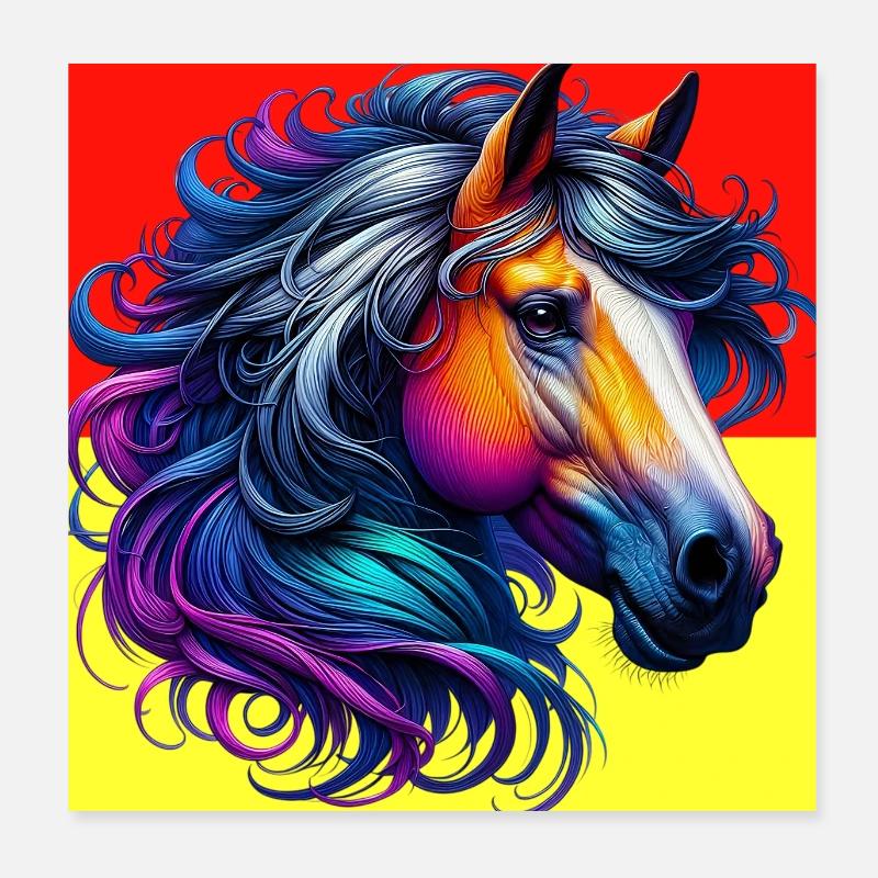 Pferd Poster 20x20 cm