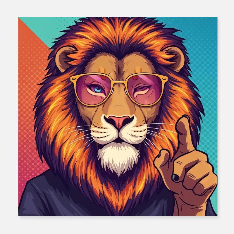 Frankensteen: The Wise King - Pop Art Poster 8" x 8" (20x20 cm)