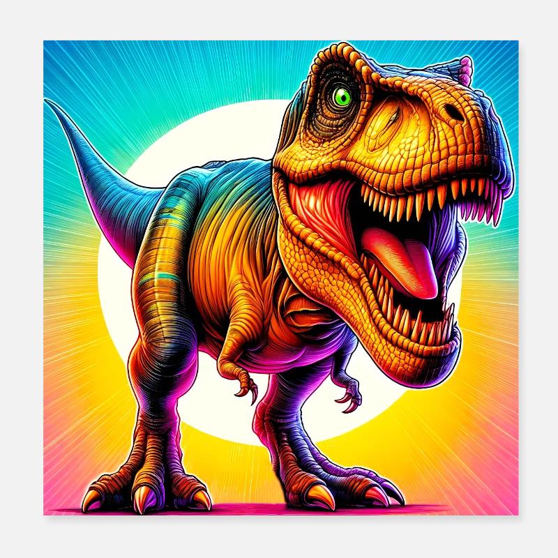 dinosaure Poster 20 x 20 cm
