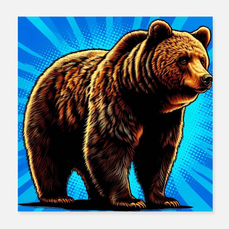 Bär Poster 20x20 cm