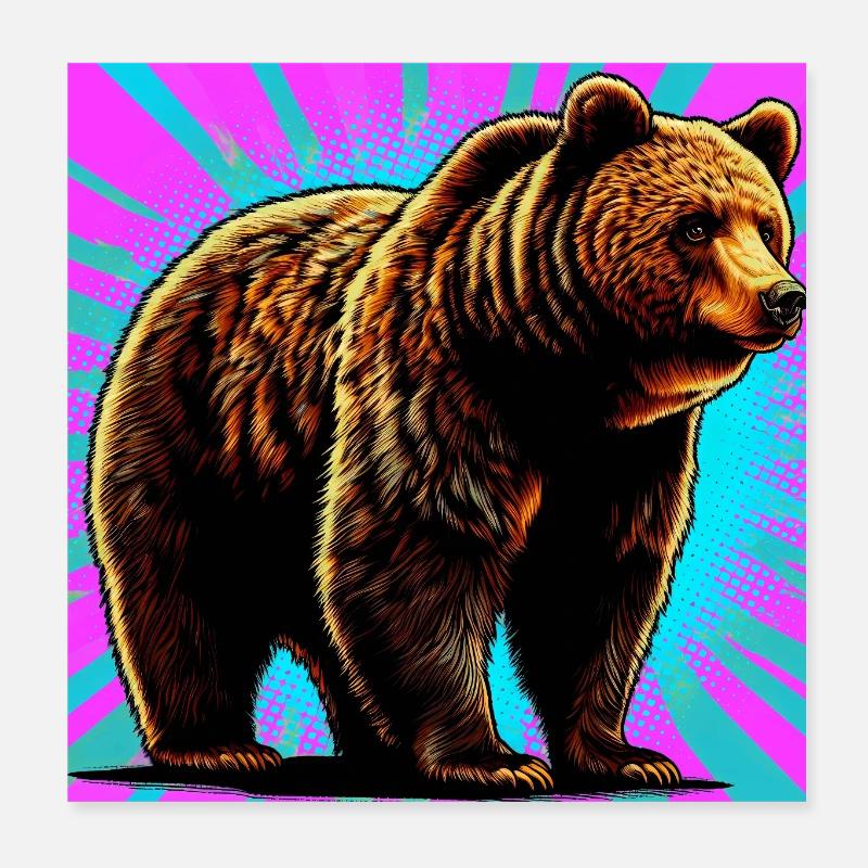 Bär Poster 20x20 cm