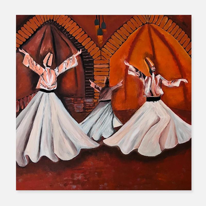 Sema - The Mystical Light Dance Poster 8" x 8" (20x20 cm)