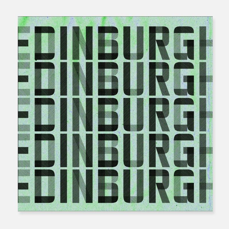 Edinburgh Grid Pattern Poster 8" x 8" (20x20 cm)
